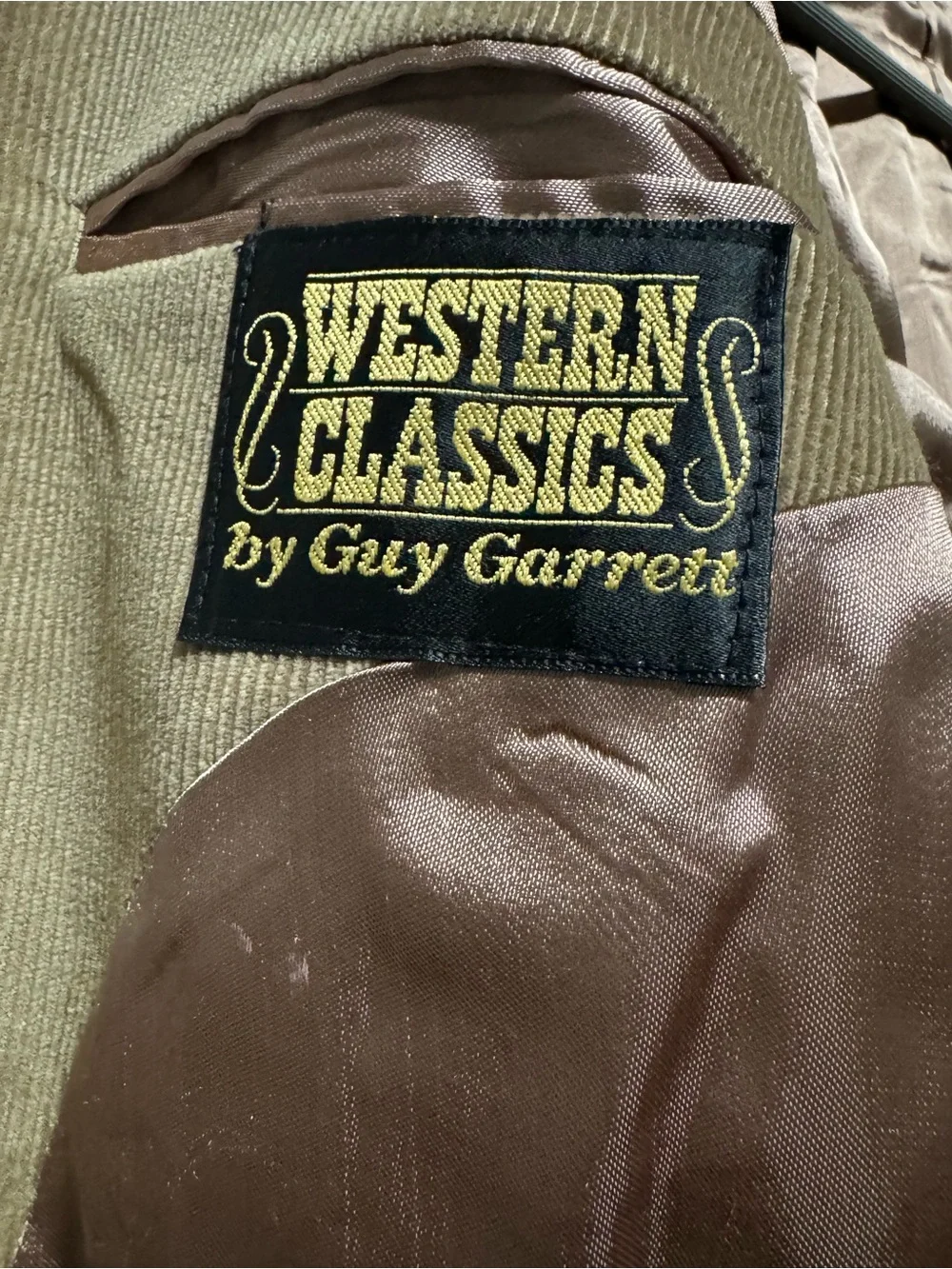 Vintage Western Classics Guy Garrett Corduroy Blazer Jacket 36R Western Suede